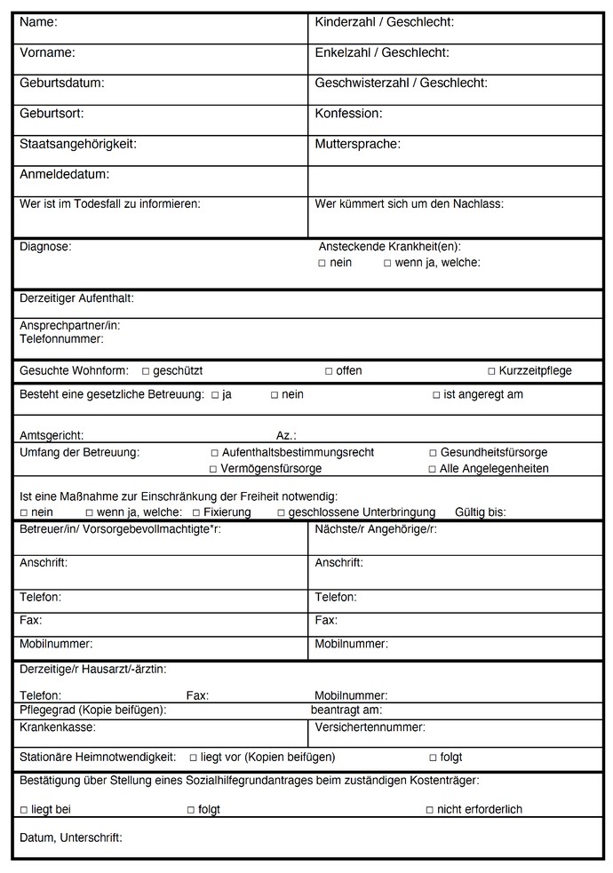 Anmeldeformular
